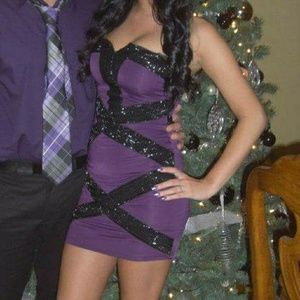 Purple & Black Sequin Dress